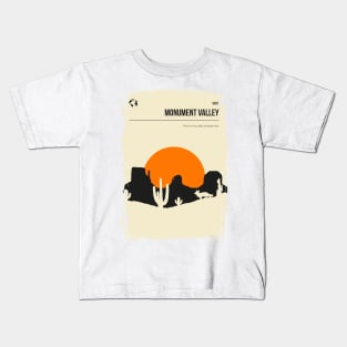 Monument valley vintage minimal book cover travel poster Kids T-Shirt